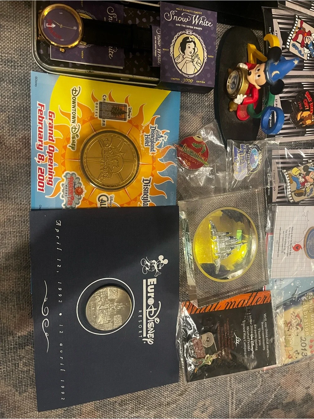 Disney Cast Member exclusive collectibles, watches, pins